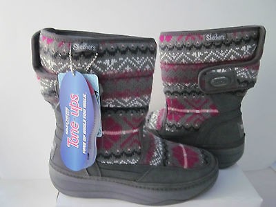Skechers Tone Ups Chalet Carve Womens Winter Boot Size 