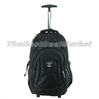 18 Rolling Backpack Wheeled College Travel Carry on Drop Handle 