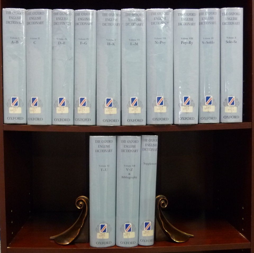 Oxford English Dictionary Complete Set 12 Vols + Supplement 13 Vol OED 