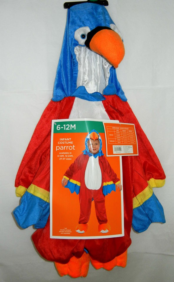 Parrot Infant Child Costume Halloween Jumpsuit Boys GirlsSize 6   12 