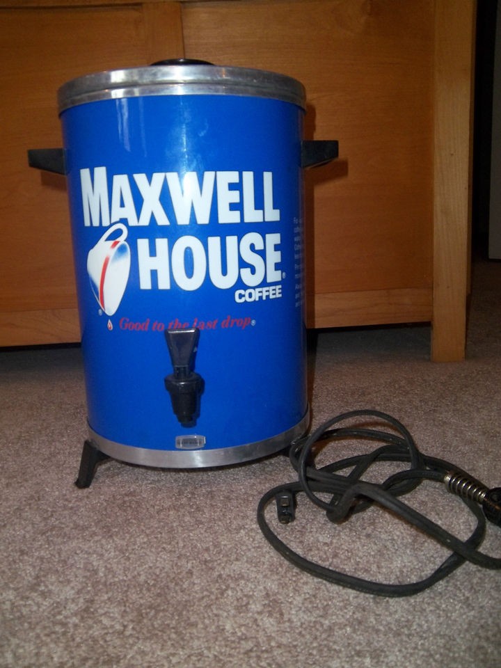 Vintage WEST BEND 30 Cup MAXWELL HOUSE Coffee Maker Urn Percolator w 