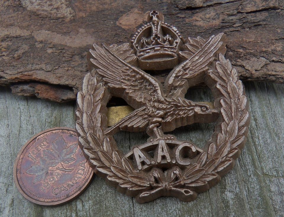 WW2 British Army Air Corp plastic cap badge for hat visor beret cap