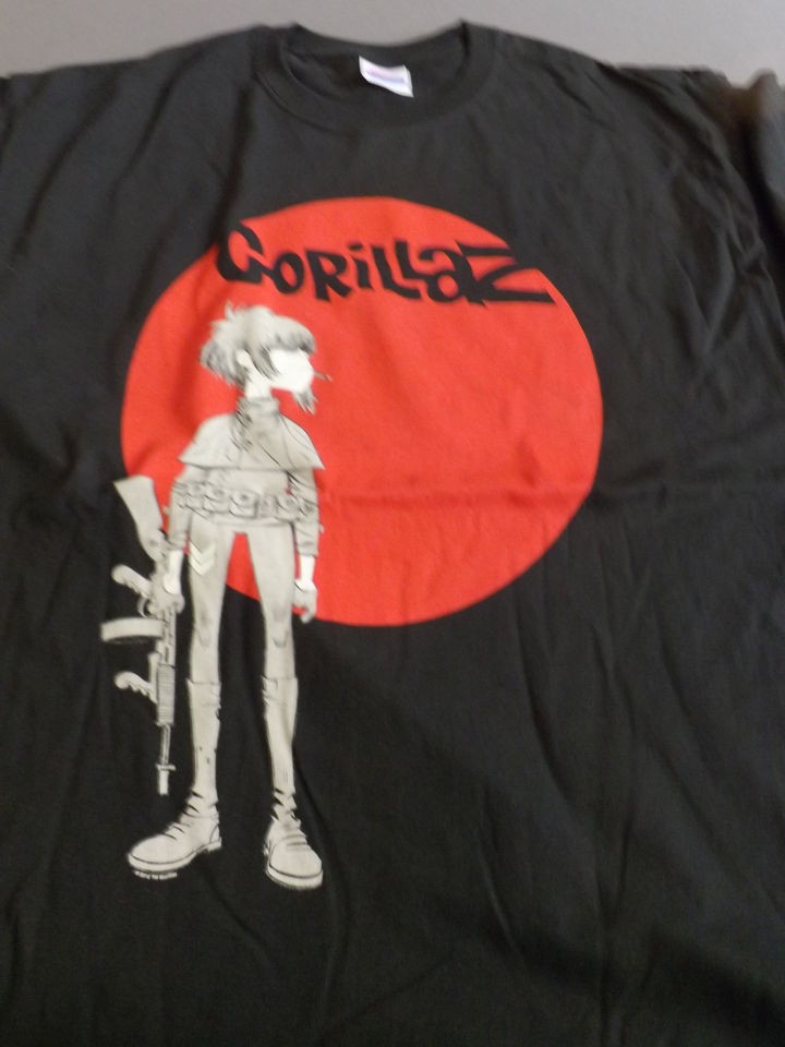 GORILLAZ Machine Gun T Shirt **NEW music band concert tour 2XL XXL