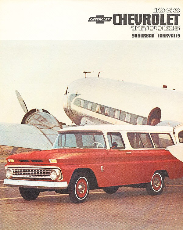 1963 Chevrolet Suburban and Carryalls Truck Dealer Sales Brochure 