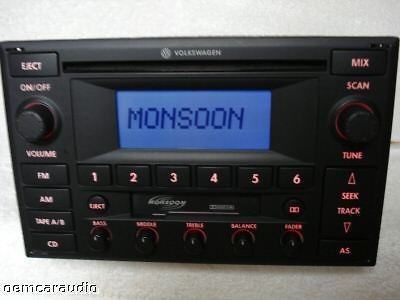   05 VW Volkswagen Jetta Golf Passat Radio Stereo CD Tape Player Monsoon