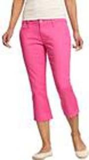 NWT Old Navy Pop Color Pink Coral Skinny Capri Cropped Jean Pants 16 