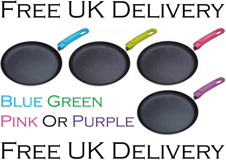   Craft Frying Non Stick Pancake Crepe Fry Pan Blue Pink Or Green