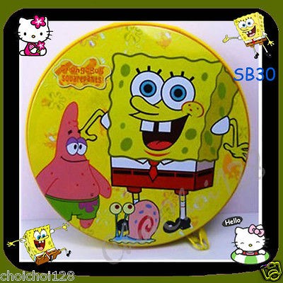 New Spongebob PSP CD DVD Metal Portable Storage Bag 12pages/ 24pcs 