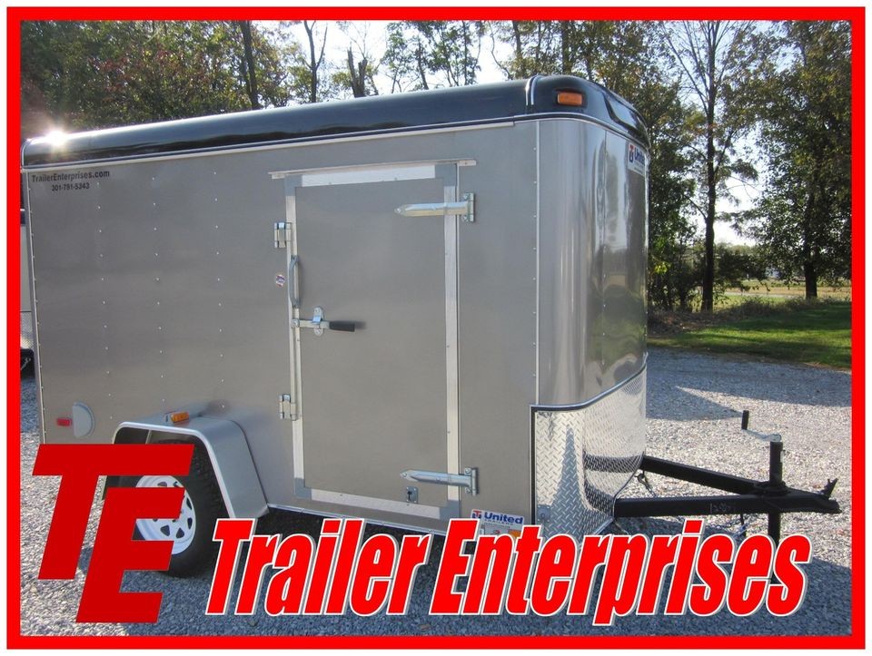 NEW 13 UNITED 6 X 10 ENCLOSED CARGO TRAILER W/ RAMP DOOR