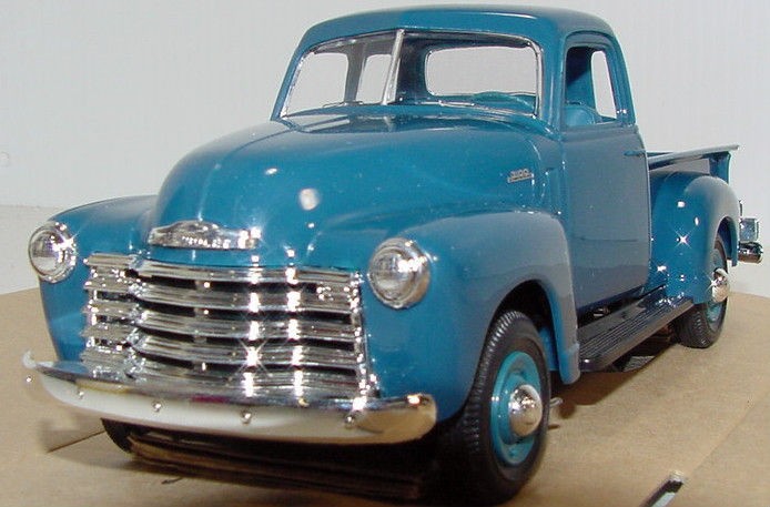 Ertl Promo Model 1950 Chevrolet 5 Window Pick Up in Mariner Blue MIB