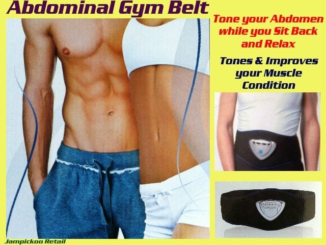 Abdominal Gym Belt Electronic Battery Muscle Toner Abs Flat Stomach 6 