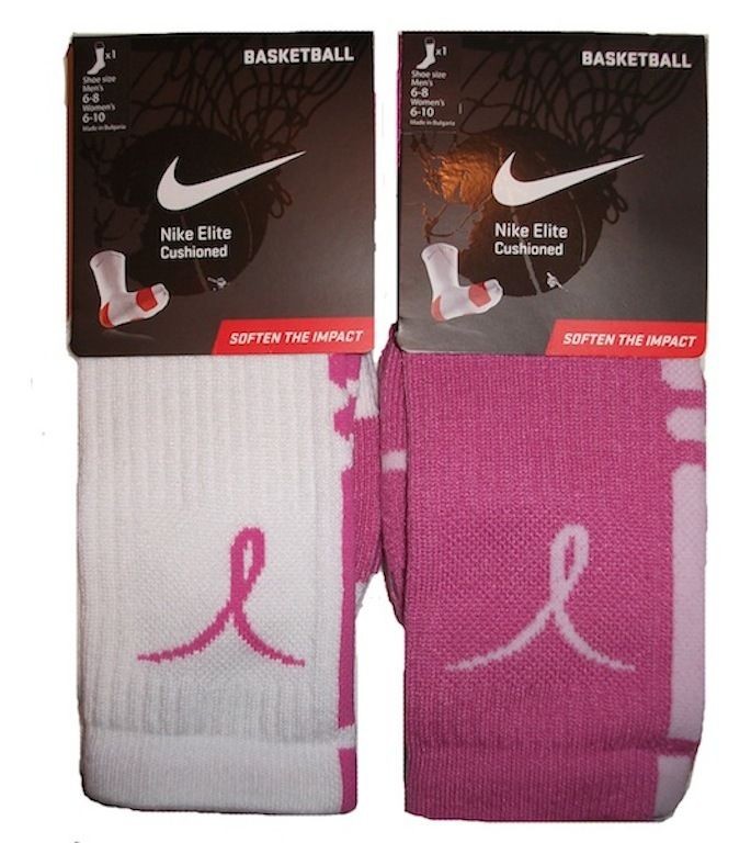 breast cancer awareness nike elite socks in Clothing, Shoes 