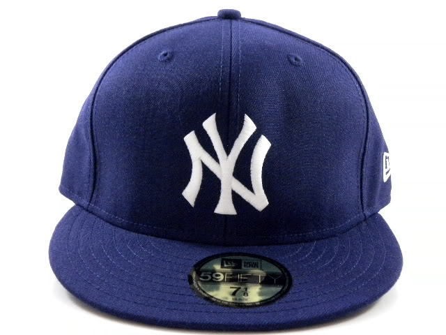 New Era New York Yankees Vintage Retro Navy Blue Fitted Baseball Hat 