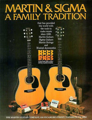 1983 MARTIN SIGMA FAMILY TRADITION GUITAR PRINT AD