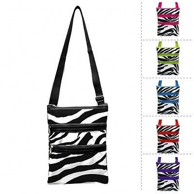 New Stylish Zebra Print Teen Bag Cross Body Messenger Hipster Bag