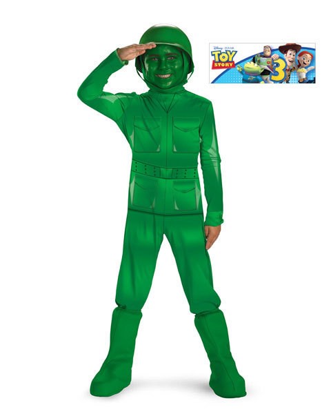 Boys Deluxe Toy Story 3 Green Army Man Costume