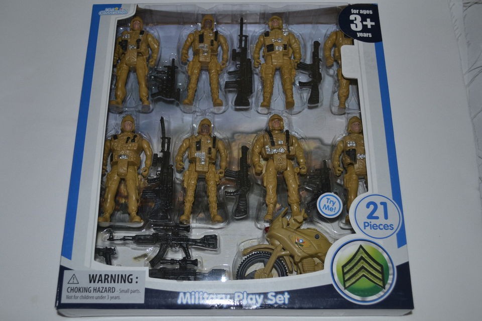 KID CONNECTION MILITARY PLAY SET INCLUDES 8 ACTION FIGURES