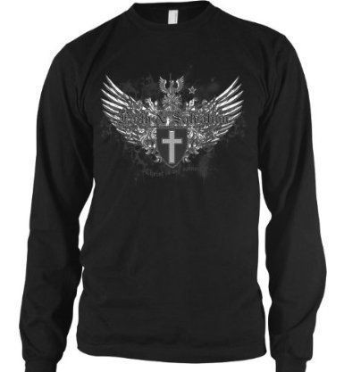   Salvation Long Sleeve Thermal T Shirt Religious Christian Crest Design