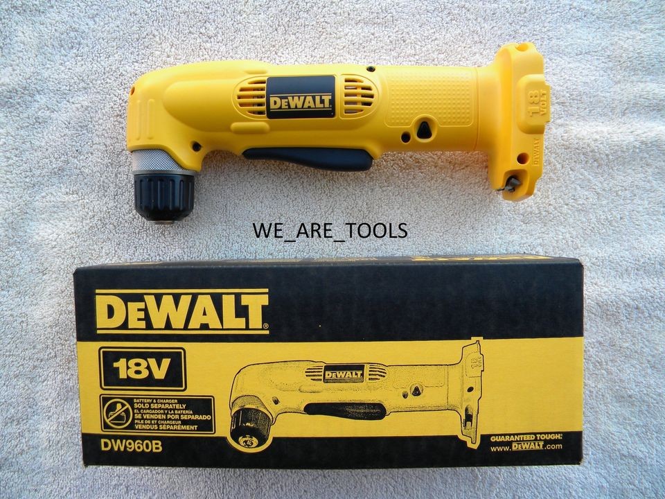   IN BOX DEWALT DW960 CORDLESS RIGHT ANGLE DRILL,18 VOLT 18V XRP DW960B