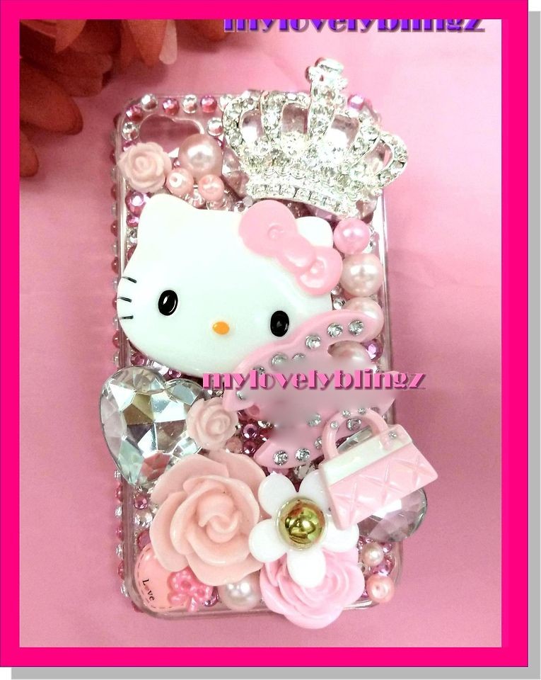 HELLO KITTY IPHONE 4 4G 4S PINK BLING CELL PHONE CASE COVER