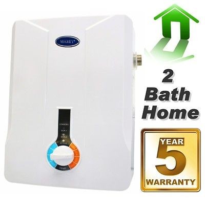 Marey Tankless Hot Water Heater Electric 3 GPM 2 Bath Small Home
