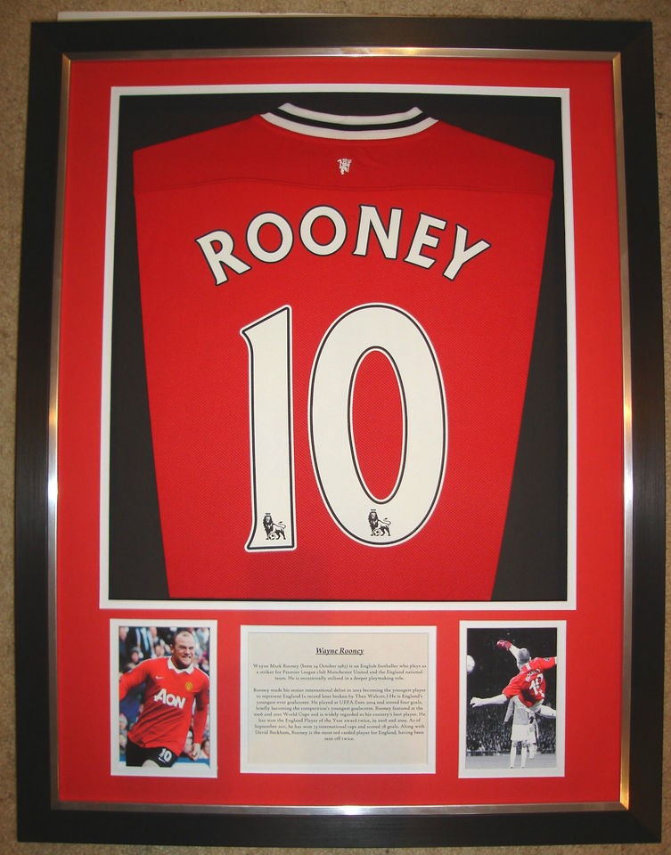 Rooney Man Utd Framed Shirt Display