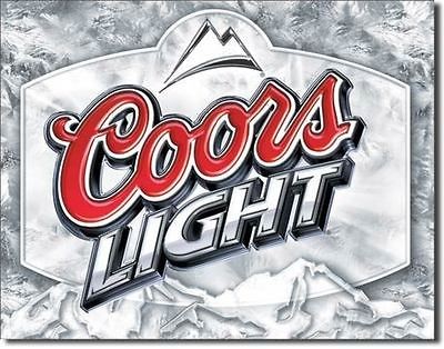 Coors Light Beer Frosted Vintage Advertising Bar Metal Tin Sign Made 