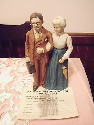 1973 Natl Assoc of Avon Collectors Club Bottle/Figurine M/M McConnell 