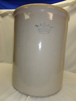 ROBINSON RANSBOTTOM 15 GALLON BLUE CROWN CROCK