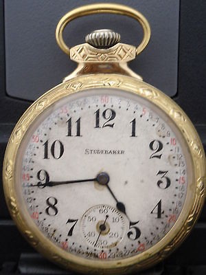 Studebaker South Bend Pocket Watch 21 j. ygf. s 16 Rail Road