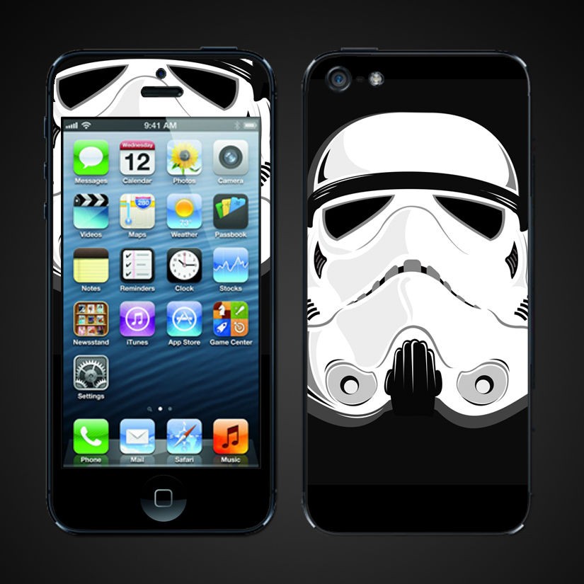 iphone 5 vinyl Skins Kit   Storm trooper Star Wars Clone Wars Helmet