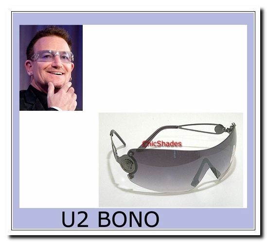 New Smoke Lenses Wrap Unisex Celebrity BONO Poly Carbon Sunglasses