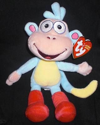 TY Beanie Baby BOOTS THE MONKEY Stuffed Plush Toy (Dora The Explorer 