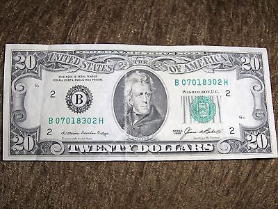 VINTAGE SMALL FACE 20 DOLLAR BILL FEDERAL NOTE ANDREW JACKSON U.S 
