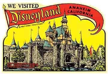 Disneyland Anaheim, CA Vintage Lookin​g 1950s Travel Decal 
