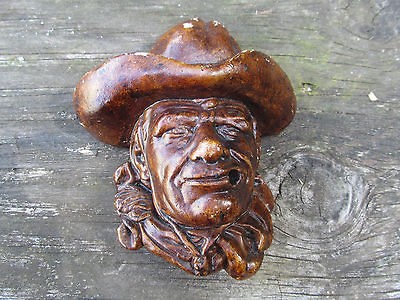   Cowboy Smoking Man. John Wayne. Cigarette Statue, Wall Hanging, Bust