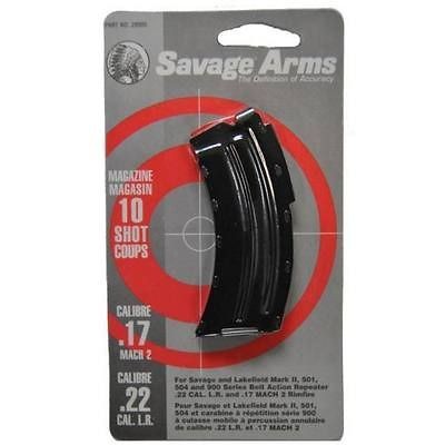 Savage Arms Magazine .22LR / .17 Mach 2, 10  Rd Blued Steel Fits MKII 