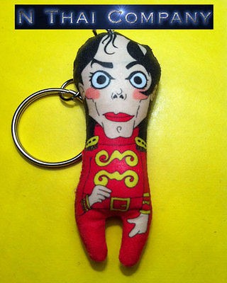 MICHAEL JACKSON King of Pop Caricatural Joke Keychain Doll Handmade 