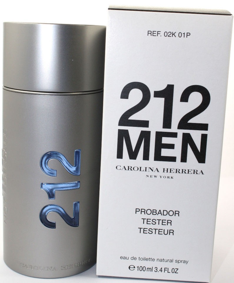 212 MEN BY CAROLINA HERRERA 3.4 OZ EDT SPRAY TESTER FOR MEN NEW IN 