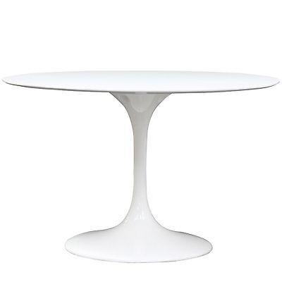   NEW Retro Lippa Tulip 48 Eero Saarinen White Round Dining Table