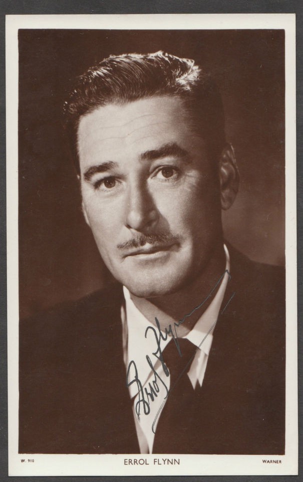 Errol Flynn autograph in Entertainment Memorabilia