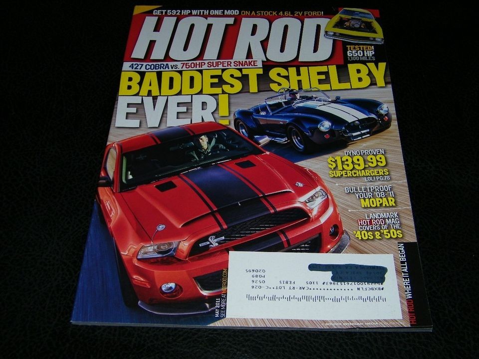 HOT ROD~Mag.~MAY 2011~122 Pages of~ HOT RODS~For the Collector~SALE#6 