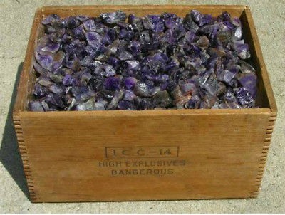   TREASURE HUNT 500 CARAT BAGS NATURAL AMETHYST GEM ROUGH + FREE GEM