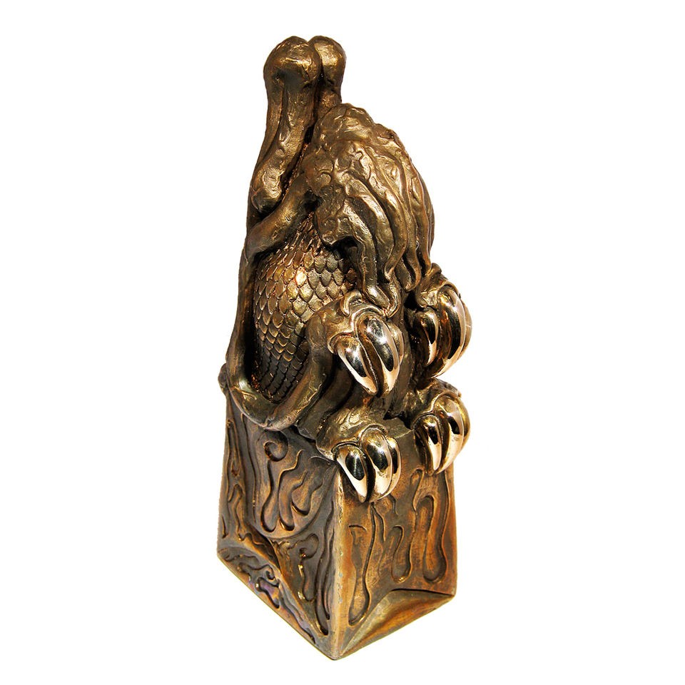  by Carved Metal Bronze Idol Statue Sculpture Necronomicon Lovecraft