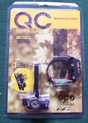 Sure Loc QC 2 Archery Hunting Sight BLACK .010 Fibers