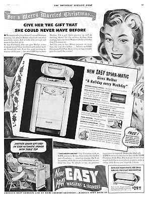 1940 VINTAGE AD   EASY WASHERS & IRONERS WASHING MACHINE 12 7