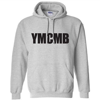   HOODIE YOUNG MONEY LIL WEEZY WAYNE SHIRT GRAY W/BLACK LETTERING LG