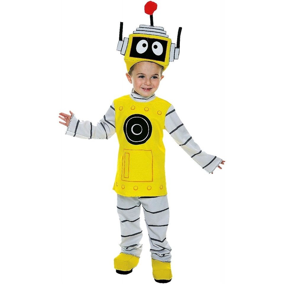 Plex Yo Gabba Gabba Toddler Boys Magic Yellow Robot Halloween Costume.