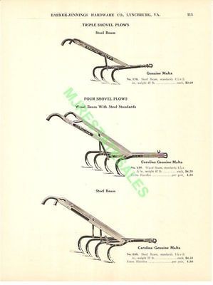 1917 malta carolina horse drawn beam plow catalog ad time