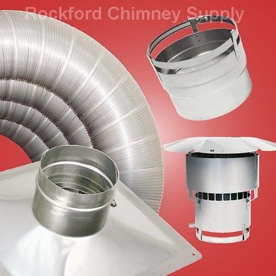   Chimney Liner Kit for Fireplace Insert   316Ti Stainless Steel